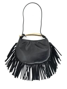 BC Bags Black Fringed Bag
